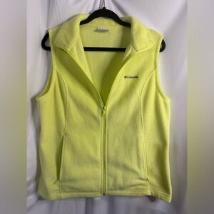 Columbia Light Yellow Fleece Vest